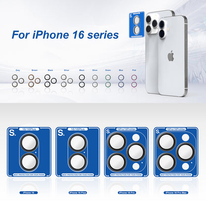Rückkamera-Schutzfolie Lito S+ für Apple iPhone 16 Plus / 16, gehärtetes Glas, silberfarben