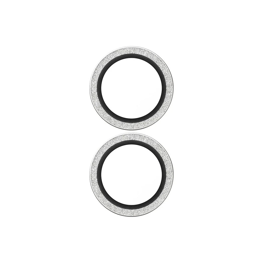 Film de protection pour caméra arrière PanzerGlass Hoops Glitter pour Apple iPhone 17 / 16 Plus / 16, Verre Trempé, Argenté