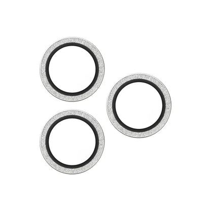 Schutzfolie PanzerGlass Hoops Glitter für die Rückkamera des Apple iPhone 17 Pro Max / 17 Pro / 16 Pro Max / 16 Pro, gehärtetes Glas, Silberfarben