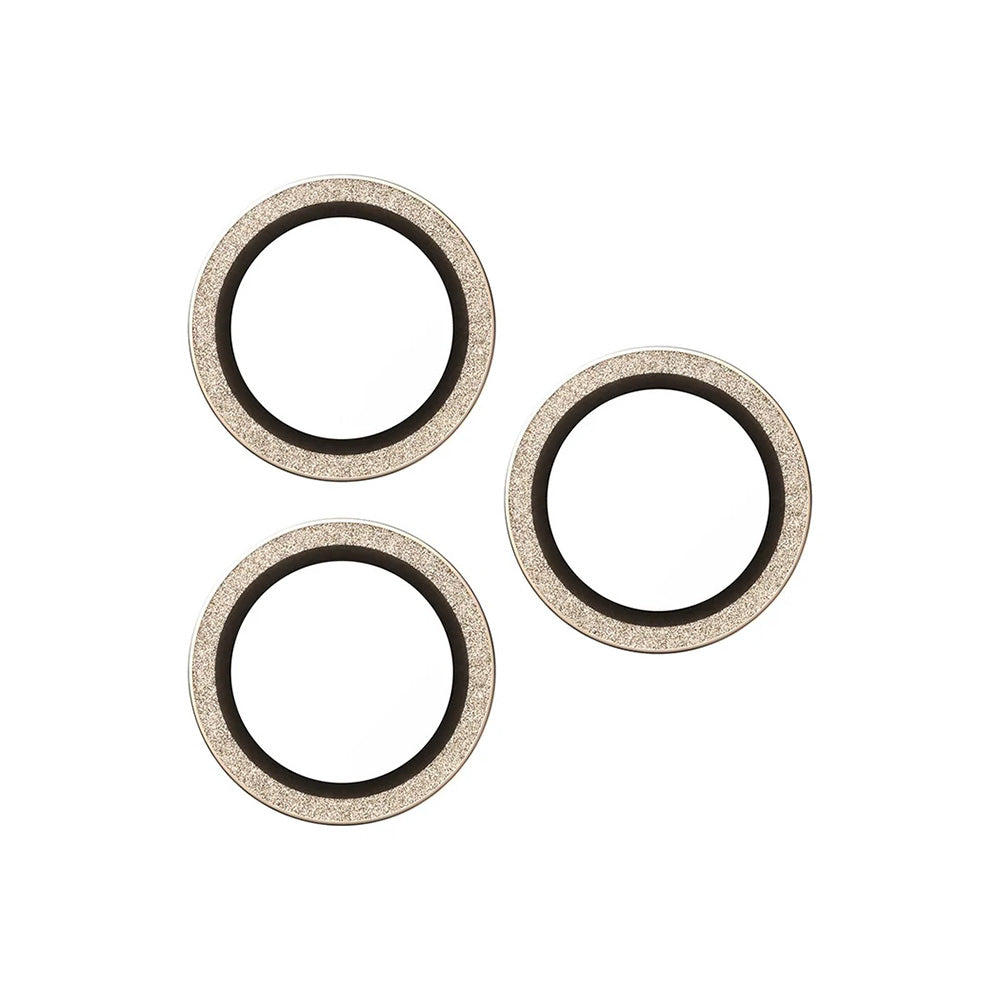 Schutzfolie PanzerGlass Hoops Glitter für die Rückkamera des Apple iPhone 17 Pro Max / 17 Pro / 16 Pro Max / 16 Pro, gehärtetes Glas, Goldfarben