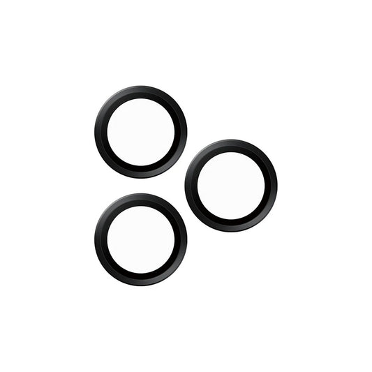 Schutzfolie PanzerGlass Hoops für die Rückkamera des Apple iPhone 16 Pro Max / 16 Pro, gehärtetes Glas, Schwarz