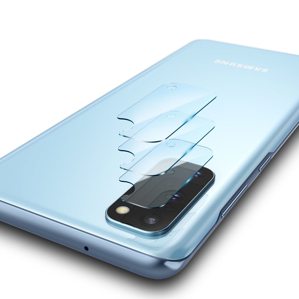 Film de protection pour caméra arrière Ringke IDGL pour Samsung Galaxy S20 5G G981 / S20 G980, Verre Trempé, Set de 3 pièces, Transparent