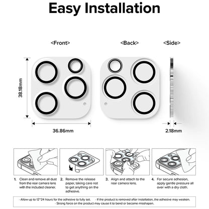 Film de protection pour caméra arrière Ringke pour Apple iPhone 15 Pro, Verre trempé, Lot de 2 pièces, Transparent