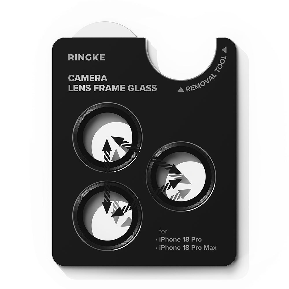 Film de protection pour caméra arrière Ringke pour Apple iPhone 18 Pro / 18 Pro Max, Verre trempé, Lot de 2 pièces, Transparent