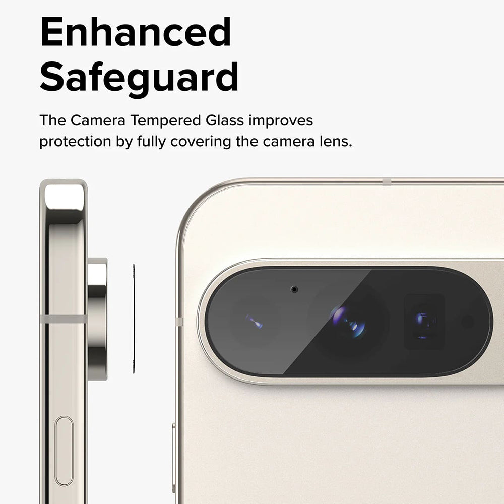 Film de protection pour caméra arrière Ringke pour Google Pixel 9 Pro, Verre trempé, Lot de 3 pièces, Transparent