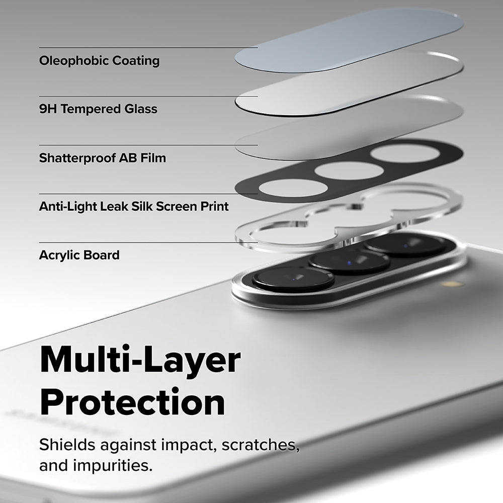 Film de protection pour caméra arrière Ringke pour Samsung Galaxy A57 5G / A37 5G, Verre Trempé, Lot de 2 pièces, Transparent