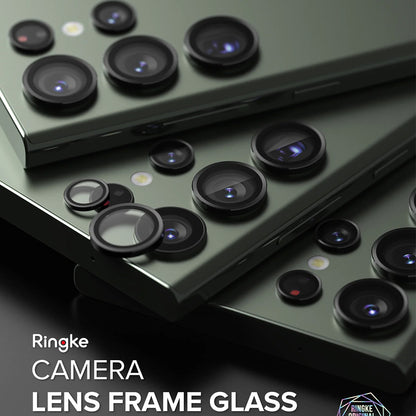 Film de protection Ringke pour caméra arrière Samsung Galaxy S23 Ultra S918, Verre trempé, Noir