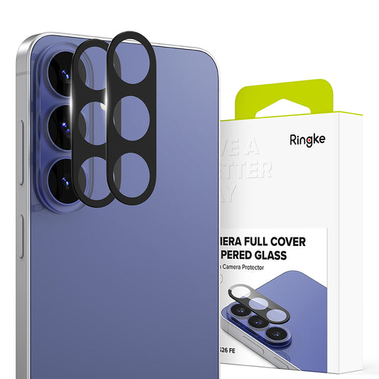Ringke Rückkamera-Schutzfolie für Samsung Galaxy S26 FE S741, gehärtetes Glas, 2er-Set, schwarz