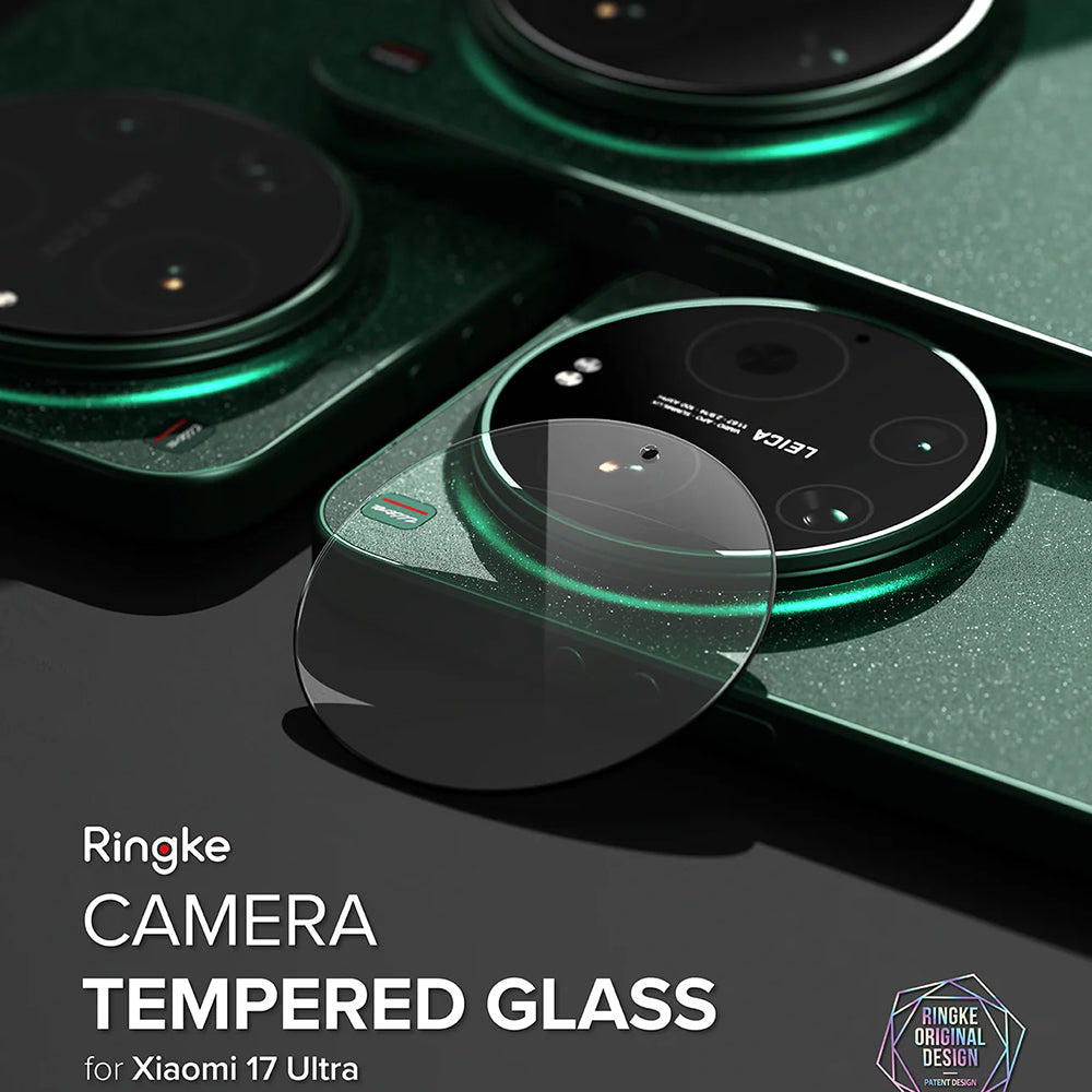 Film de protection pour caméra arrière Ringke pour Xiaomi 17 Ultra, verre trempé, lot de 2 pièces, transparent