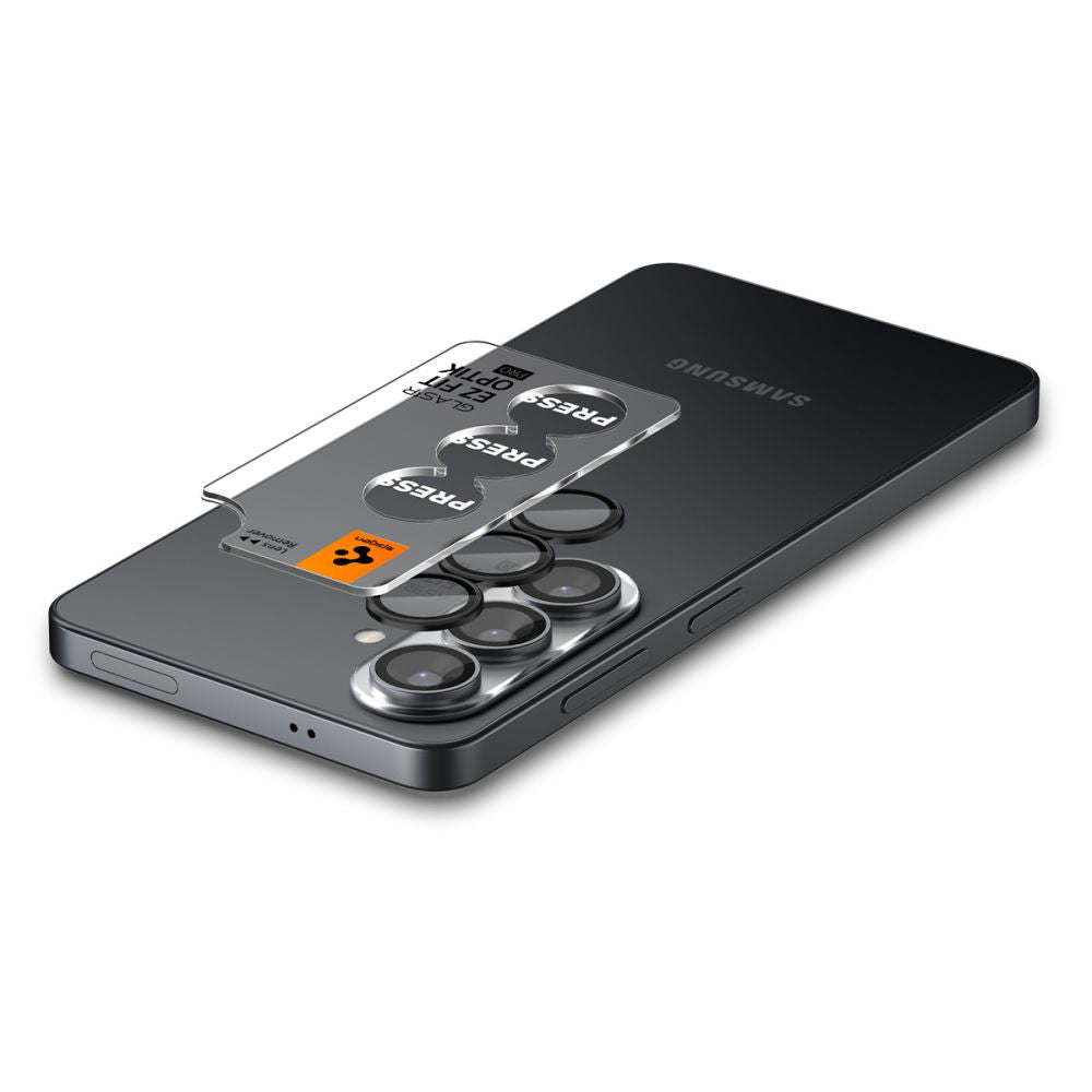 Schutzfolie für die Rückkamera Spigen GlastR EZ FIT Optik Pro HD für Samsung Galaxy S26 Plus S947, Gehärtetes Glas, Set mit 2 Stück, Schwarz