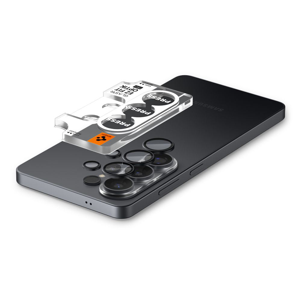 Film de protection pour caméra arrière Spigen GlastR EZ FIT Optik Pro HD pour Samsung Galaxy S26 Ultra S948, Verre Trempé, Lot de 2 pièces, Noir