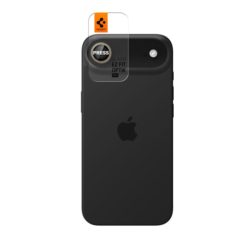 Schutzfolie Rückkamera Spigen GlastR EZ FIT Optik Pro für Apple iPhone 17 Air, Gehärtetes Glas, Set 2 Stück, Gold AGL10131