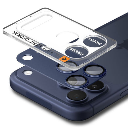 Film de protection pour caméra arrière Spigen GlastR EZ FIT Optik Pro XL pour Apple iPhone 17 Pro, Verre Trempé, Bleu AGL10646