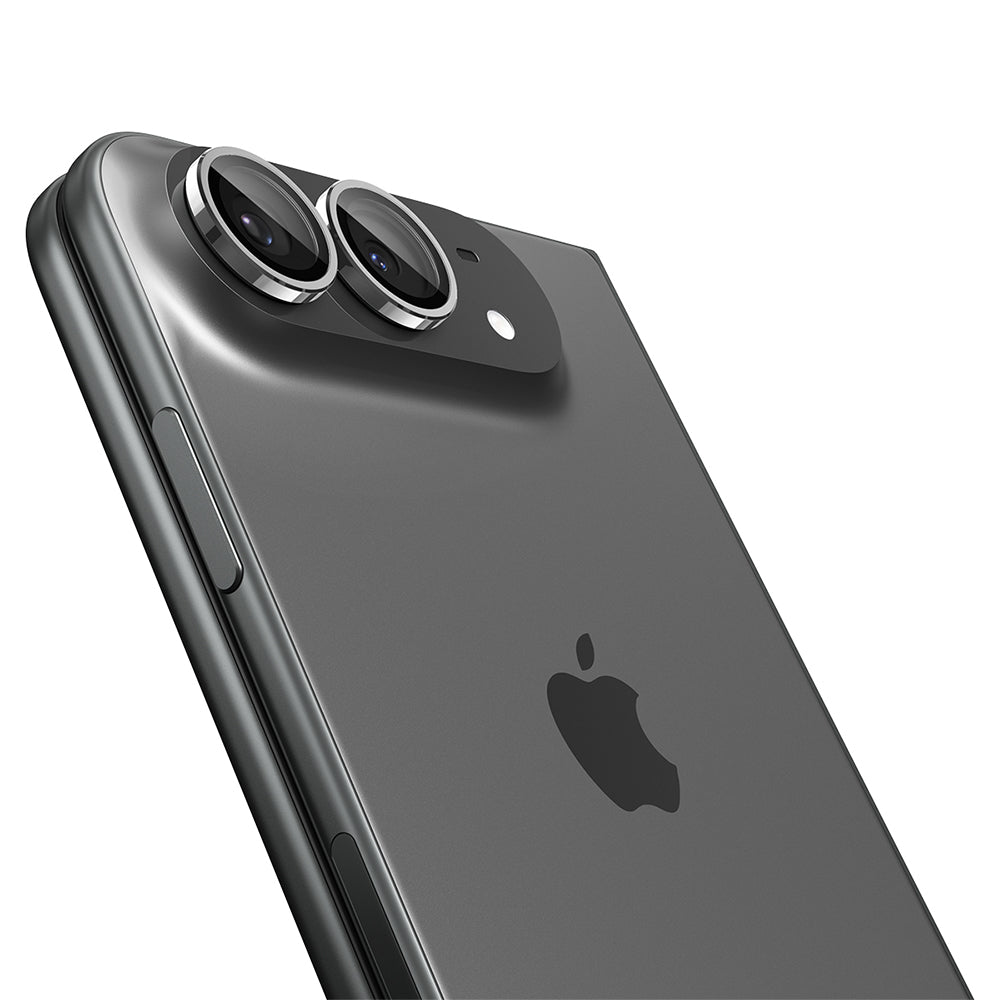 Film de protection pour caméra arrière Spigen GlastR EZ FIT Optik Pro pour Apple iPhone Duo, Verre trempé, Lot de 2 pièces, Gris AGL12012