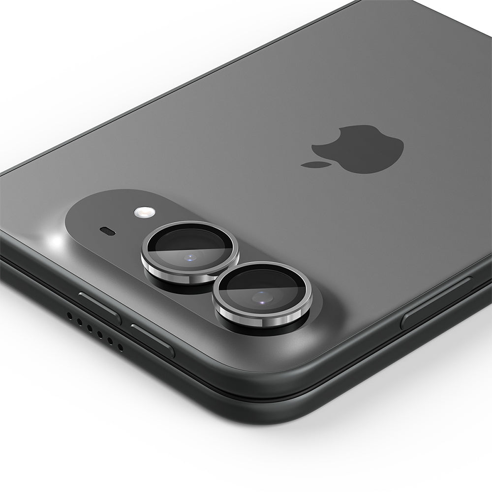 Film de protection pour caméra arrière Spigen GlastR EZ FIT Optik Pro pour Apple iPhone Duo, Verre trempé, Lot de 2 pièces, Gris AGL12012