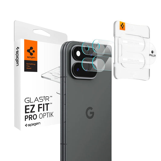 Film de protection pour caméra arrière Spigen GlastR EZ FIT Optik Pro pour Google Pixel 11 Pro Fold, Verre trempé, Lot de 2 pièces, Transparent AGL11491