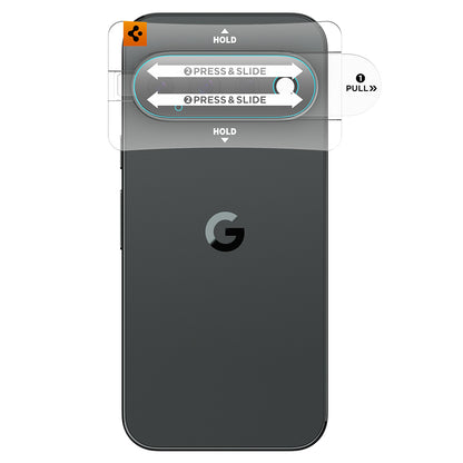 Film de protection pour caméra arrière Spigen GlastR EZ FIT Optik Pro pour Google Pixel 11 Pro XL, Verre trempé, Lot de 2 pièces, Noir AGL11489