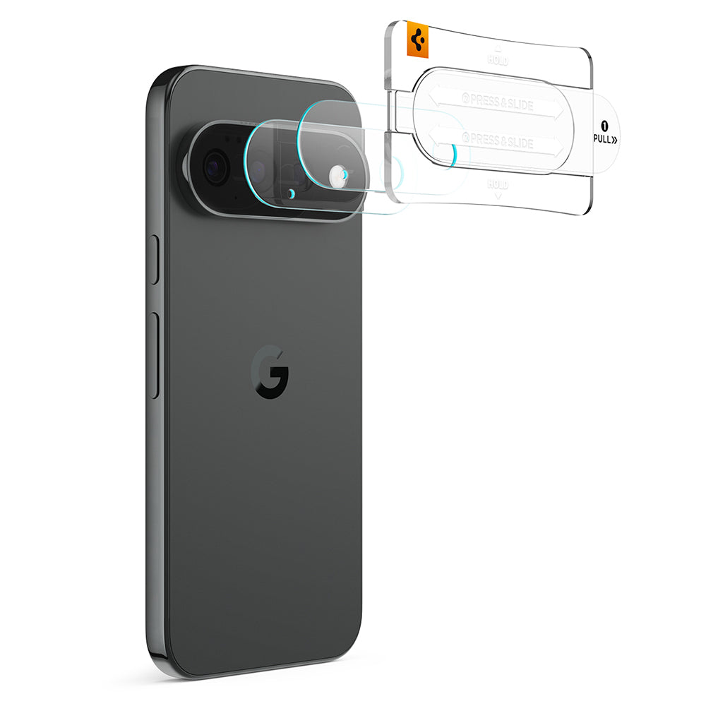 Schutzfolie für Rückkamera Spigen GlastR EZ FIT Optik Pro für Google Pixel 11, gehärtetes Glas, 2er-Set, Schwarz AGL11479