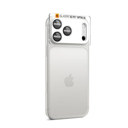 Film de protection pour caméra arrière Spigen GlastR EZ FIT Optik Pro XL pour Apple iPhone 17 Pro Max, Verre Trempé, Argenté AGL10652