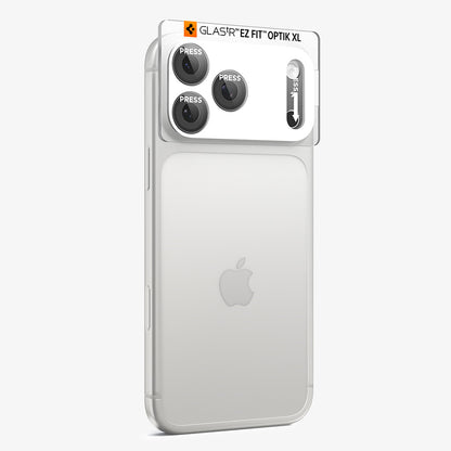 Schutzfolie für die Rückkamera Spigen GlastR EZ FIT Optik Pro XL für Apple iPhone 18 Pro Max, gehärtetes Glas, Dunkelgrau AGL12039