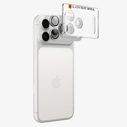 Film de protection pour caméra arrière Spigen GlastR EZ FIT Optik Pro XL pour Apple iPhone 18 Pro, Verre trempé, Argenté AGL12038