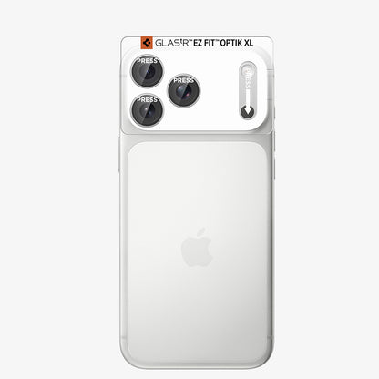 Schutzfolie für die Rückkamera Spigen GlastR EZ FIT Optik Pro XL für Apple iPhone 18 Pro, gehärtetes Glas, silber AGL12038