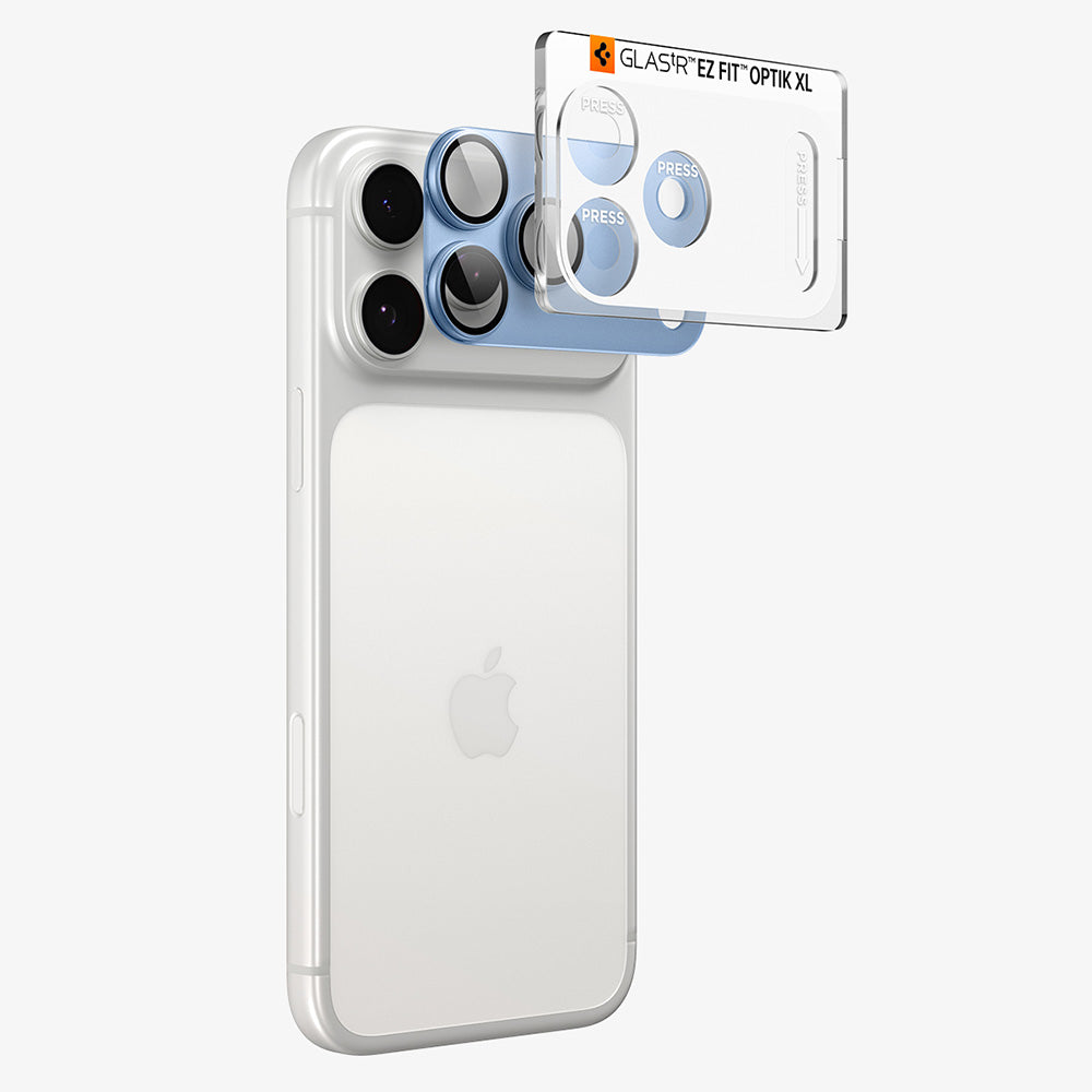 Film de protection pour caméra arrière Spigen GlastR EZ FIT Optik Pro XL pour Apple iPhone 18 Pro, Verre trempé, Bleu AGL12037