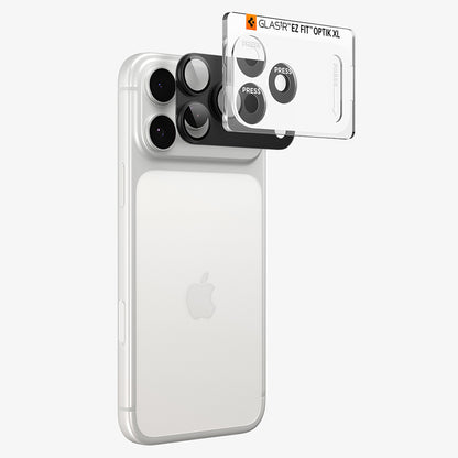 Schutzfolie für die Rückkamera Spigen GlastR EZ FIT Optik Pro XL für Apple iPhone 18 Pro, gehärtetes Glas, Dunkelgrau AGL12035