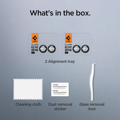 Film de protection pour caméra arrière Spigen GlastR EZ FIT Optik Pro HD pour Samsung Galaxy Z Flip7 F766, Verre Trempé, Lot de 2 pièces, Noir AGL09587