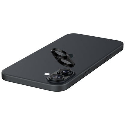 Film de protection pour caméra arrière Spigen GlastR Optik pour Apple iPhone 16 Plus / 16, Verre Trempé, Lot de 2 pièces, Noir AGL07922