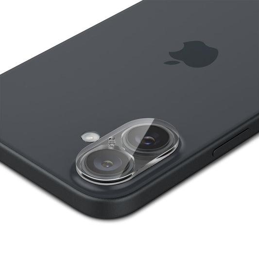 Film de protection pour caméra arrière Spigen GlastR Optik pour Apple iPhone 16 Plus / 16, Verre trempé, Lot de 2 pièces, Transparent AGL07923