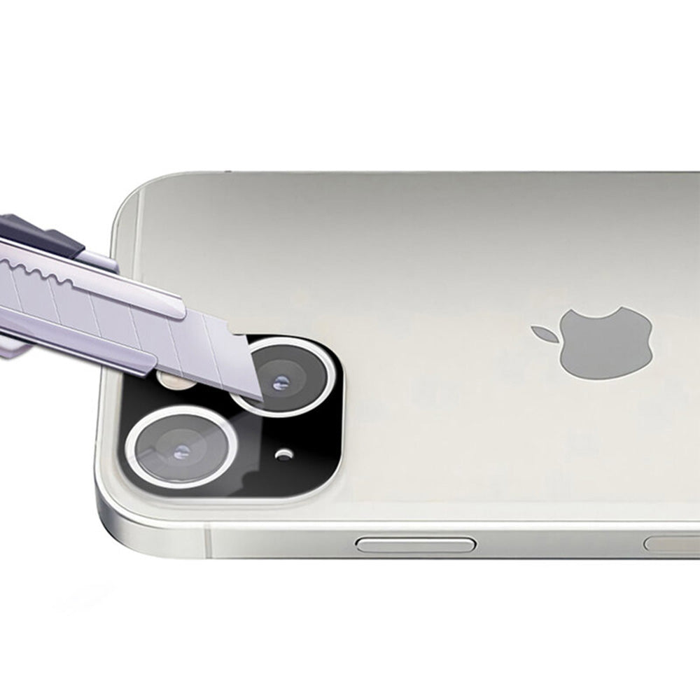 Film de protection pour caméra arrière Techsuit pour Apple iPhone 13 mini / 13, Verre trempé, Noir