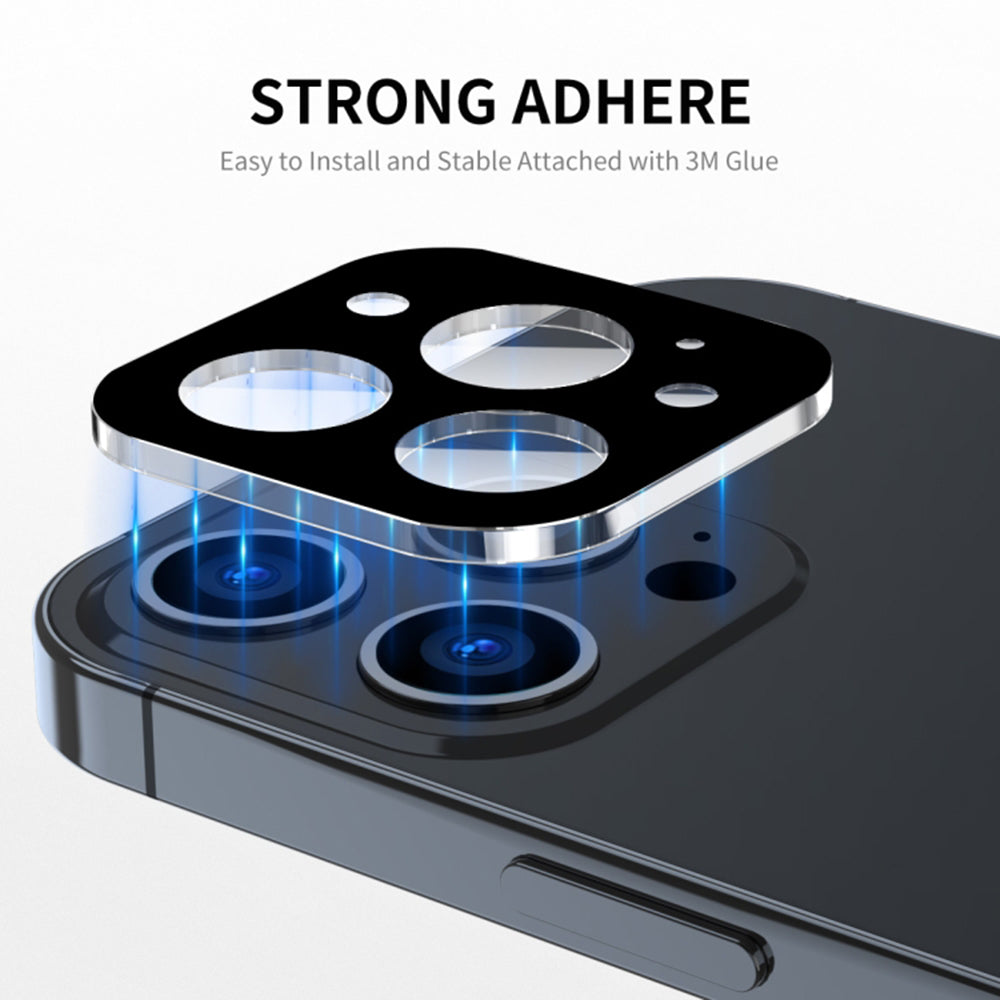 Film de protection pour caméra arrière Techsuit pour Apple iPhone 17, Verre Trempé, Noir