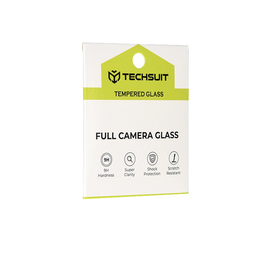 Film de protection pour caméra arrière Techsuit pour Apple iPhone 17, Verre Trempé, Noir