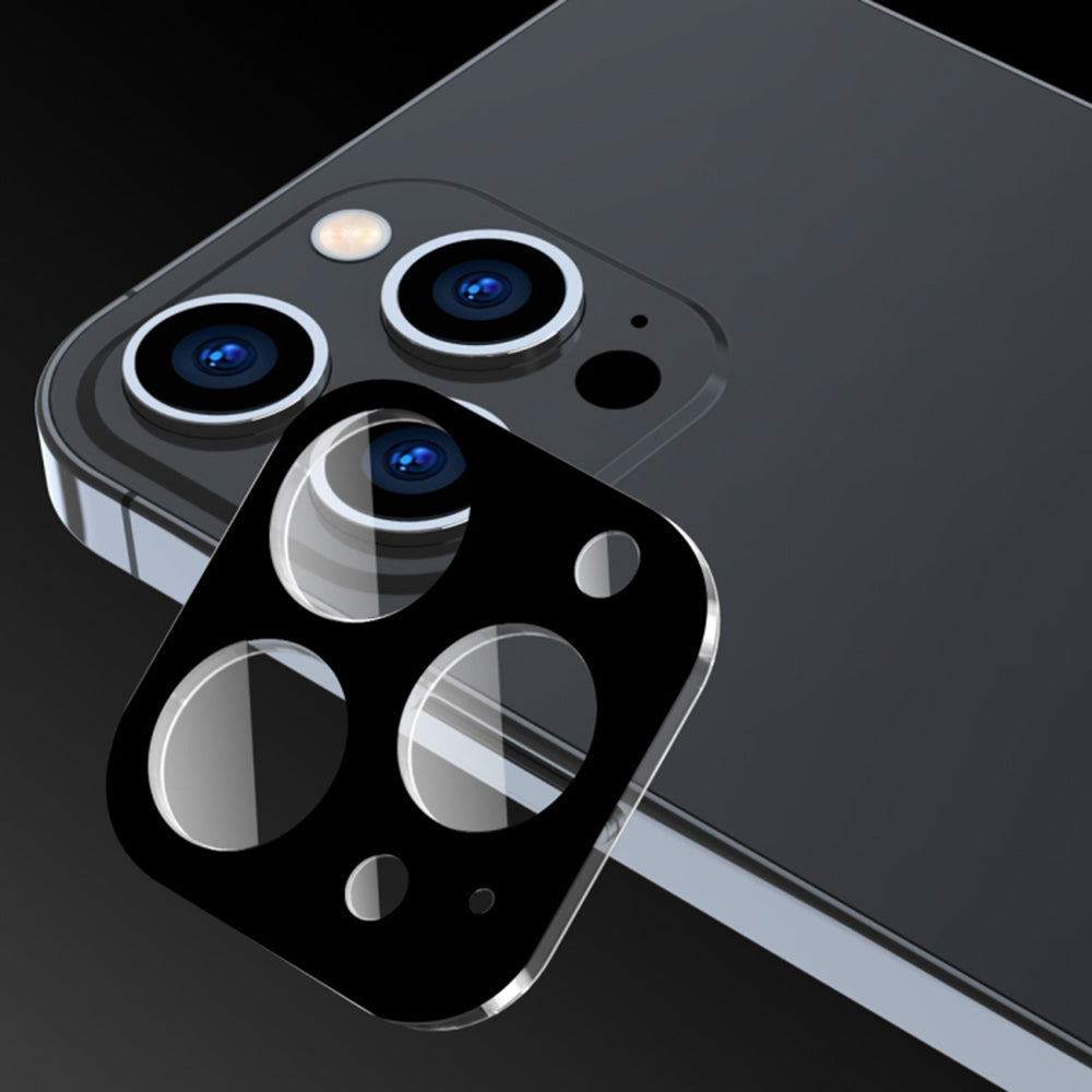 Film de protection pour caméra arrière Techsuit pour Apple iPhone 17, Verre Trempé, Noir
