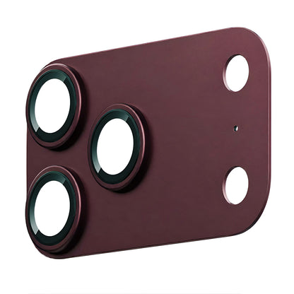 Techsuit Rear Camera Protector for Apple iPhone 18 Pro Max, Tempered Glass, Burgundy