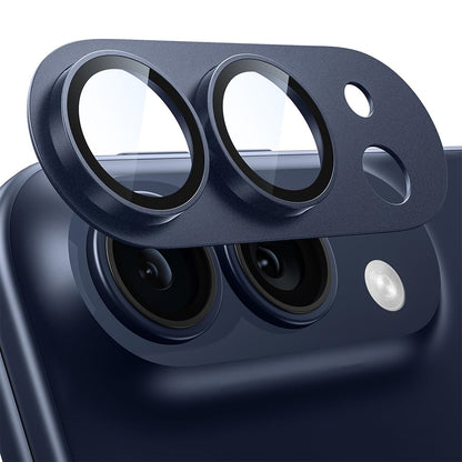 Protection pour caméra arrière Techsuit pour Apple iPhone Duo, verre trempé, bleu marine