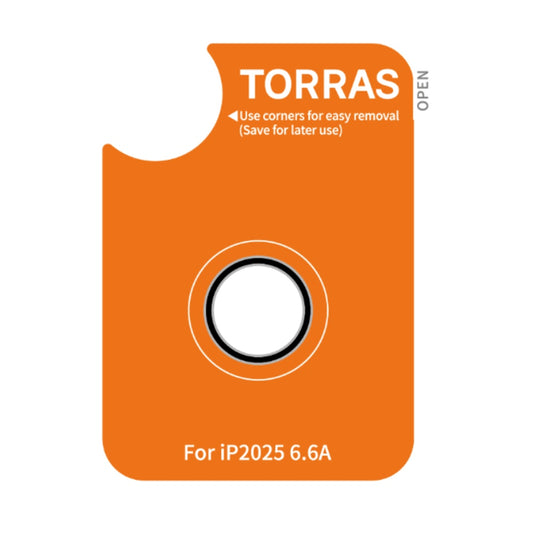 Film de protection Caméra Arrière Torras Lensguard pour Apple iPhone 17 Air, Verre Trempé, Noir