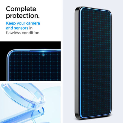Schutzfolie Spigen GlastR EZ FIT für Samsung Galaxy S25+ S936 / S24+ S926, Gehärtetes Glas, Vollverklebung, Set 2 Stück AGL07432