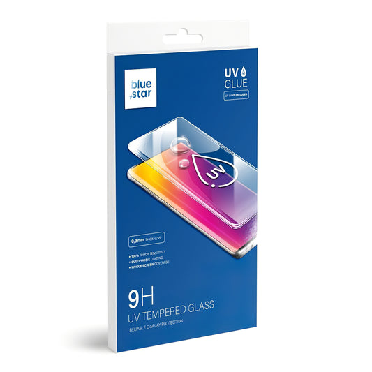 Blue Star Displayschutzfolie für Samsung Galaxy Galaxy S23 Ultra S918, UV-Kleber, UV-geschütztes Glas