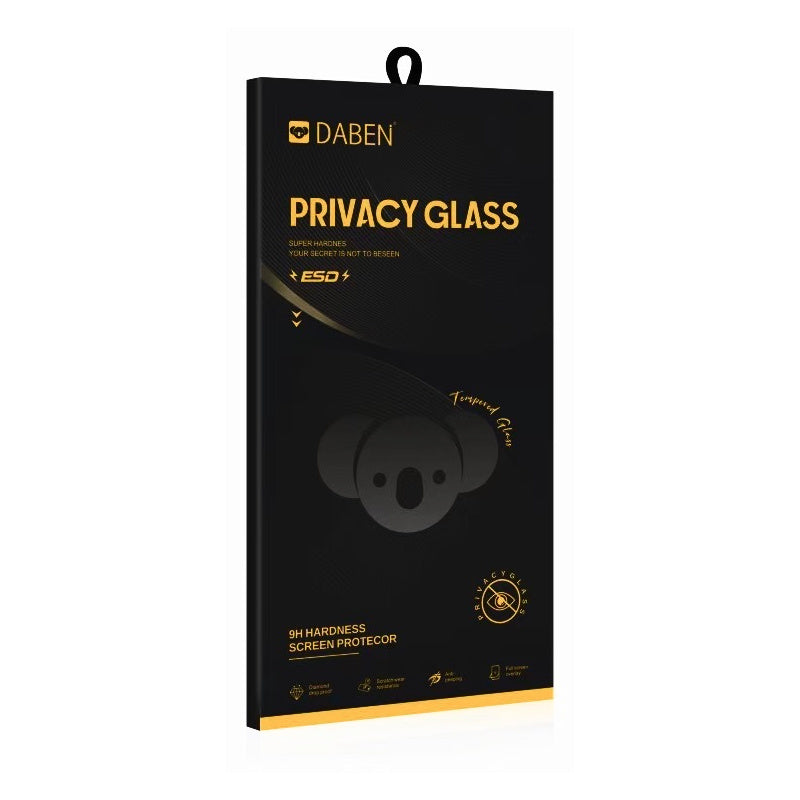 Privacy Bear Displayschutzfolie für Apple iPhone 16 Pro, gehärtetes Glas, Full Glue