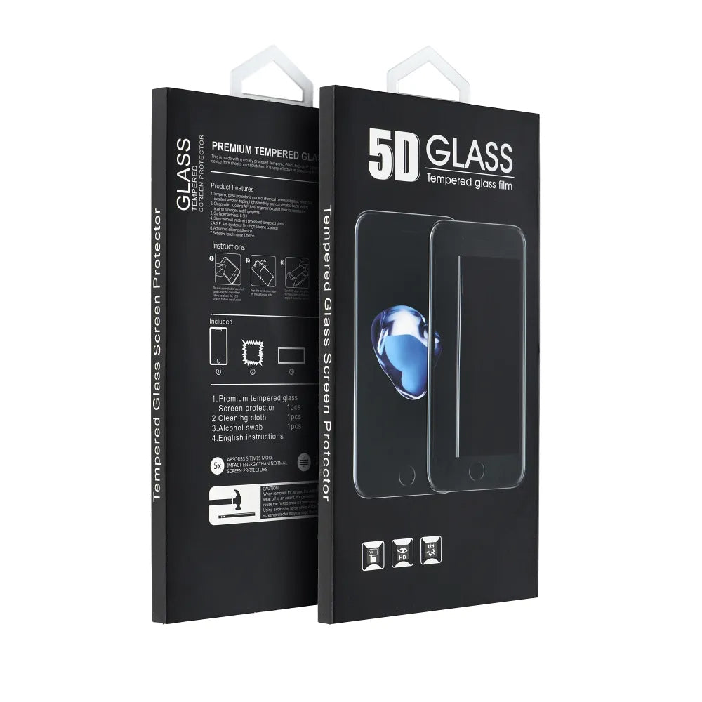 OEM Displayschutzfolie für Motorola Edge 50 Neo, gehärtetes Glas, Full Glue, 5D, Schwarz