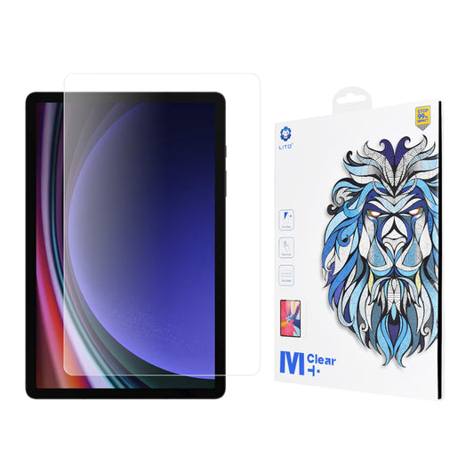 Lito Classic Displayschutzfolie für Samsung Galaxy Tab S9 FE / Tab S9, gehärtetes Glas, Full Glue, 2.5D