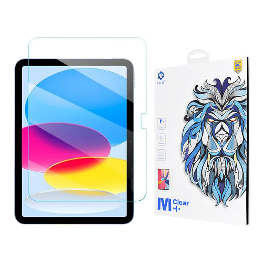 Clear Lito Classic Displayschutzfolie für Apple iPad (2025) / (2022), gehärtetes Glas, Full Glue, 2.5D