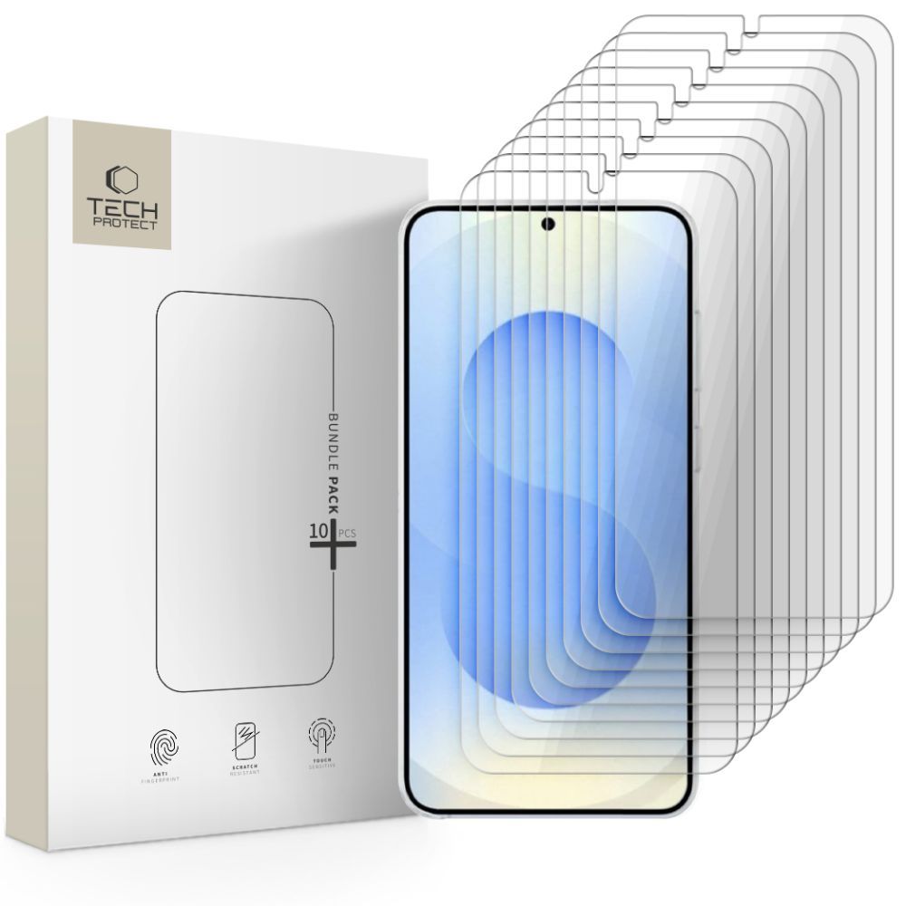 Schutzfolie Tech-Protect für Samsung Galaxy S26 S942, Gehärtetes Glas, Vollverklebung, Set 10 Stück