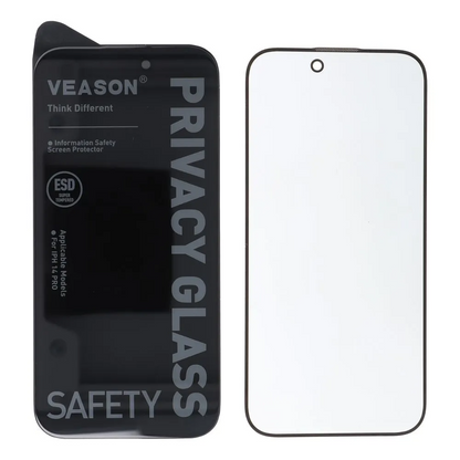 Privacy-Schutzfolie Veason für Apple iPhone 12 / 12 Pro, gehärtetes Glas, Vollkleber, 6D