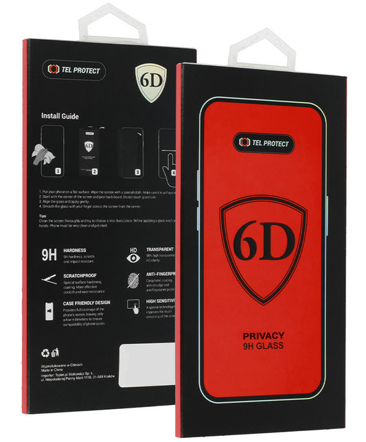 Film de protection d'écran Privacy OEM pour Apple iPhone 18 Pro, Verre trempé, Full Glue, 6D