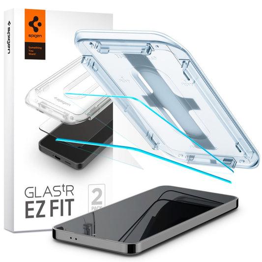 Schutzfolie Spigen GlastR EZ FIT für Samsung Galaxy S25+ S936 / S24+ S926, Gehärtetes Glas, Vollverklebung, Set 2 Stück AGL07432
