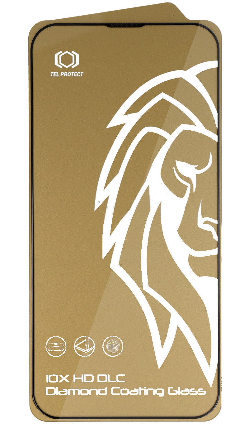 Protection d’écran Tel Protect 10X HD DLC Diamond Coating pour Apple iPhone 17 / 16 Pro, verre trempé, adhésif intégral, noir