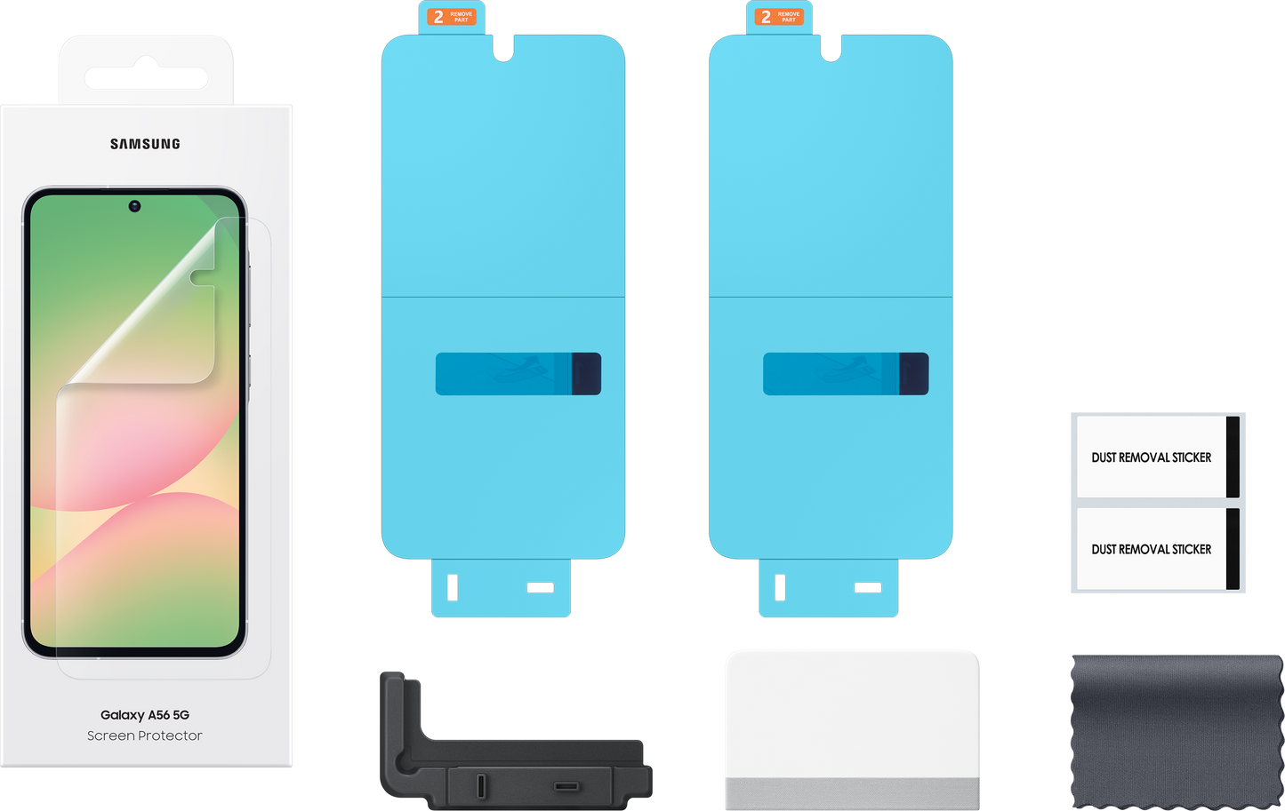 Displayschutzfolie für Samsung Galaxy A56 A566, Kunststoff, 2er-Set EF-UA566CTEGWW